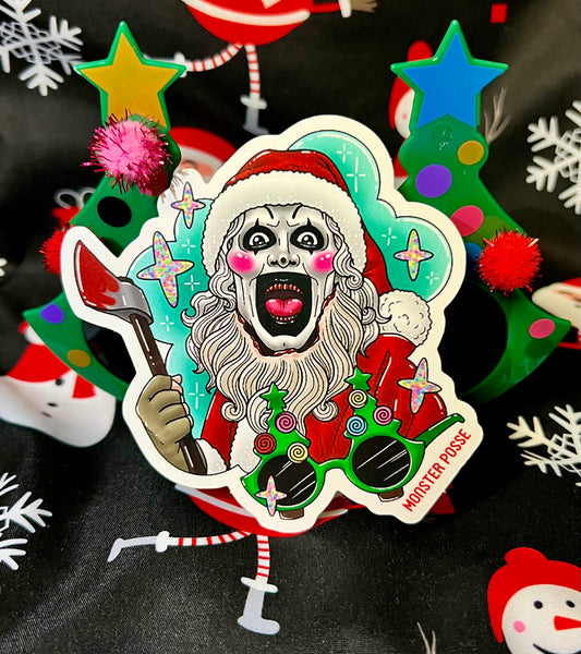 Kawaii Christmas clown sticker